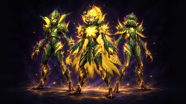 The Lightblossom Trinity of The Blinding Vale: Meittik, Lekshi and Kezkitt