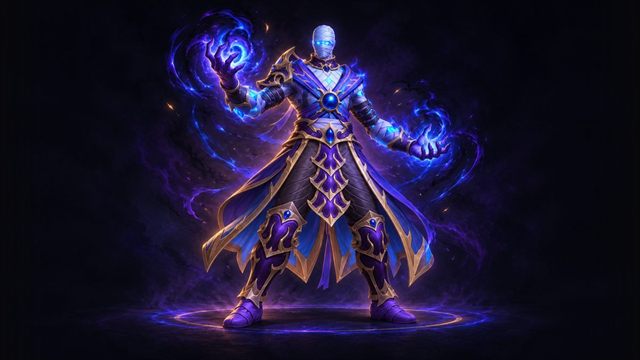 Taz'Rah, a robed void caster, boss of Voidscar Arena