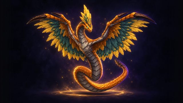 The Golden Serpent, a winged serpent boss of Kings' Rest