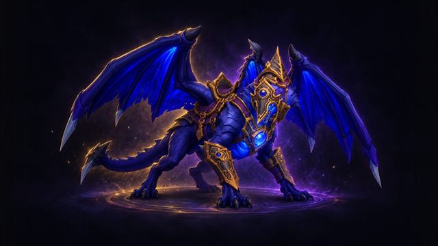 Tenebrous Harrower, the Glory of the Midnight Raider drake mount