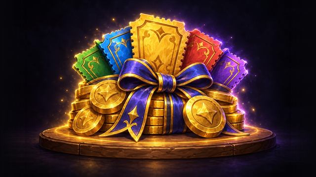 Stack of trade coupon tickets and tokens