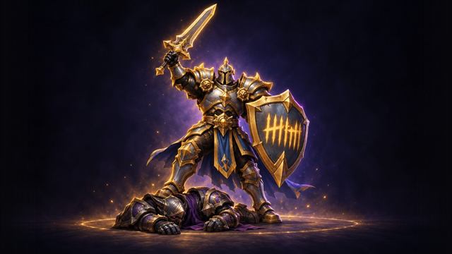 Gladiator raising a sword over a defeated foe